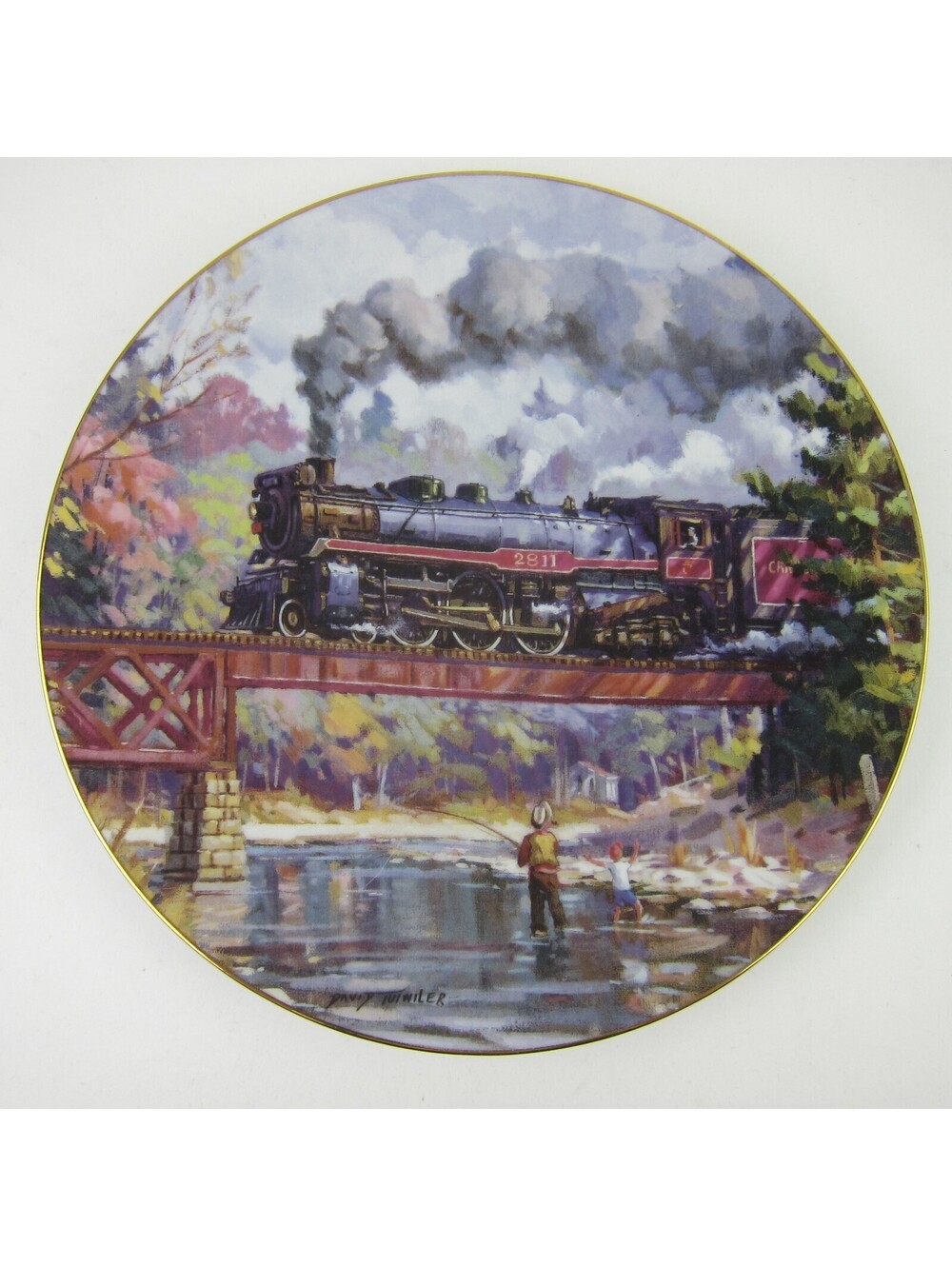 Collectible Plate Train Locomotive Royal York David Tutwiler 8.25" Vintage RARE